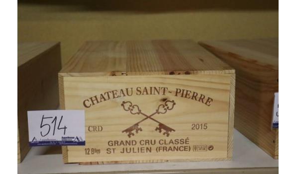 kist inh 12 flessen à 75cl Chateau Saint-Pierre, Grand Cru Classé, St Julien 2015